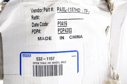 WPS 532-1157 Open Trail Wheel Axle NOS