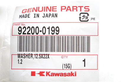 New OEM Kawasaki 92200-0199 Washer NOS