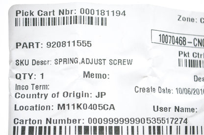New OEM Kawasaki 92081-1555 Spring NOS