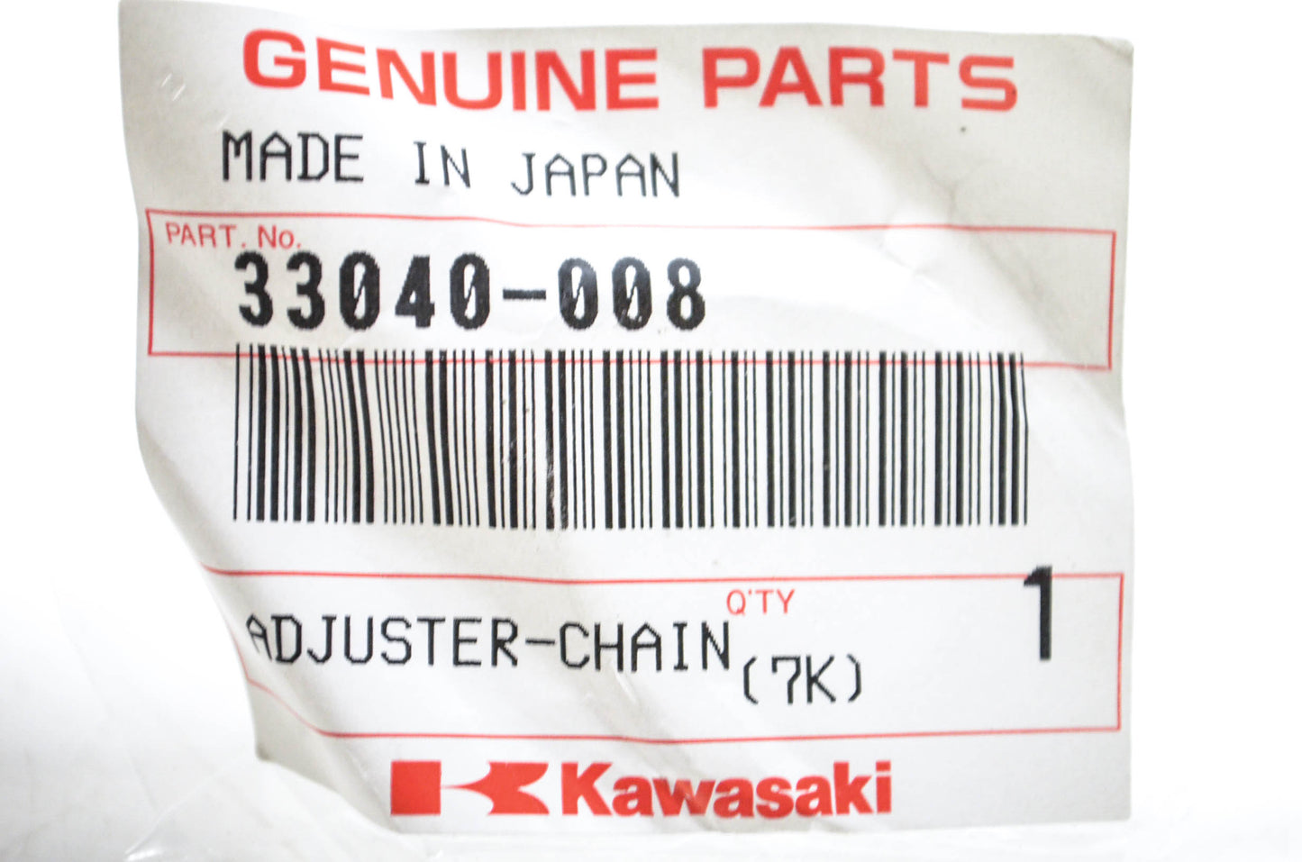 New OEM Kawasaki 33040-008 Chain Adjuster NOS
