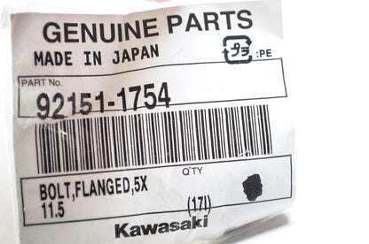 New OEM Kawasaki 92151-1754 Flange Bolt QTY 2 NOS