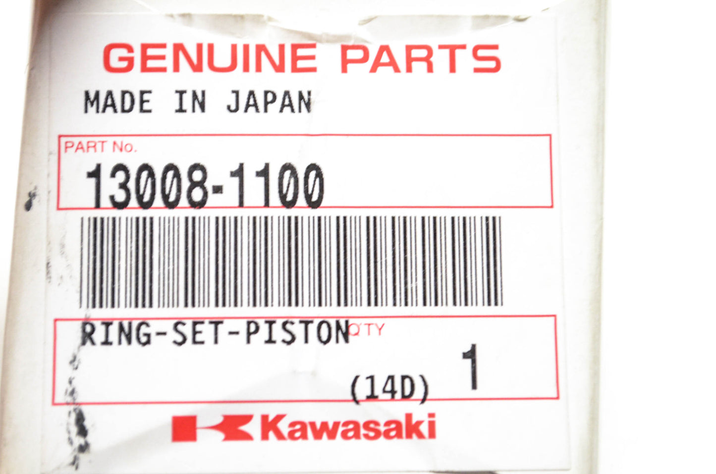 New OEM Kawasaki 13008-1100 Piston Ring Kit NOS