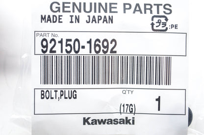 New OEM Kawasaki 92150-1692 Plug Bolt NOS
