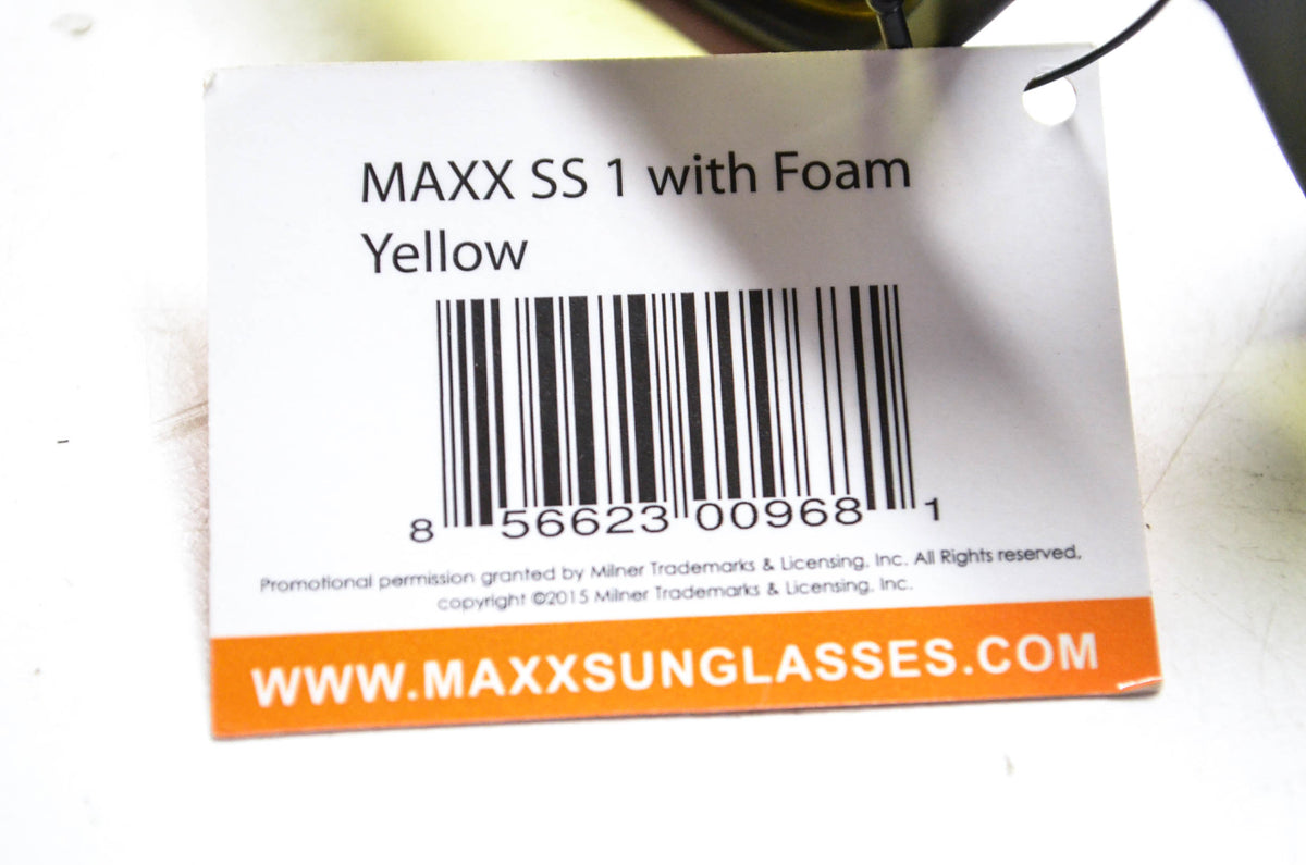 MAXX Sunglasses 57246, SS 1 w/Foam Sunglasses With Foam Yellow Lens NOS