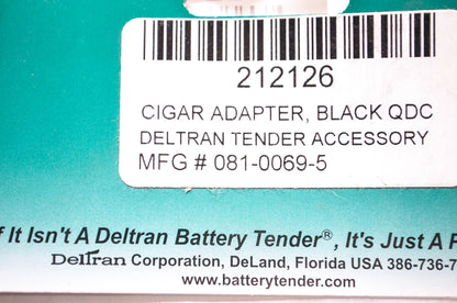 Delran 081-0069-5, 212126 Cigar Lighter Adapter NOS