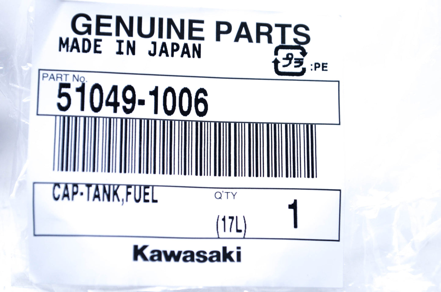 New OEM Kawasaki 51049-1006 Fuel Tank Cap NOS