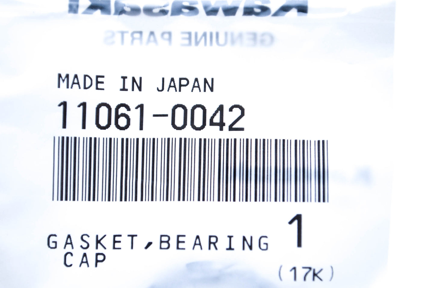 New OEM Kawasaki 11061-0042 Bearing Gasket NOS