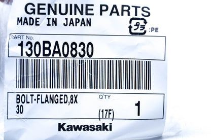 New OEM Kawasaki 130BA0830 Flanged Bolt NOS