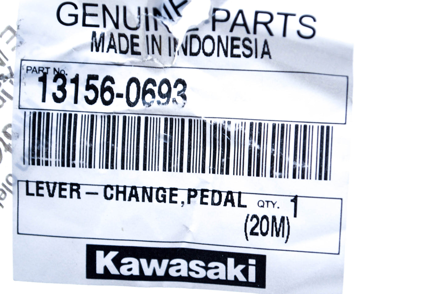 New OEM Kawasaki 13156-0693, 131560693 Shift Lever NOS