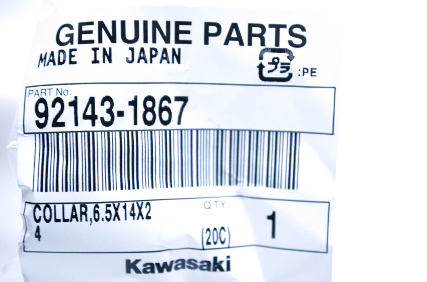 New OEM Kawasaki 92143-1867 Collar NOS