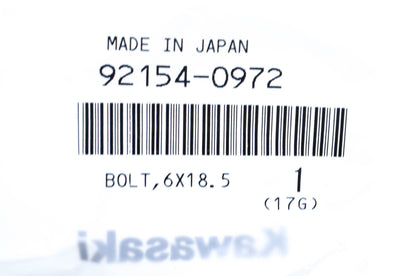 New OEM Kawasaki 92154-0972 Bolt NOS