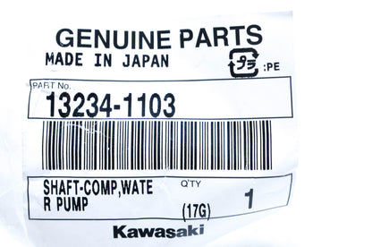 New OEM Kawasaki 13234-1103 Water Pump Shaft with Gear NOS