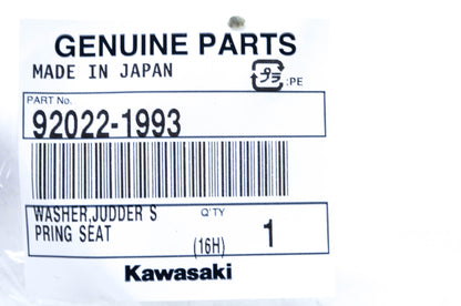 New OEM Kawasaki 92022-1993 Judder Spring Seat Washer NOS
