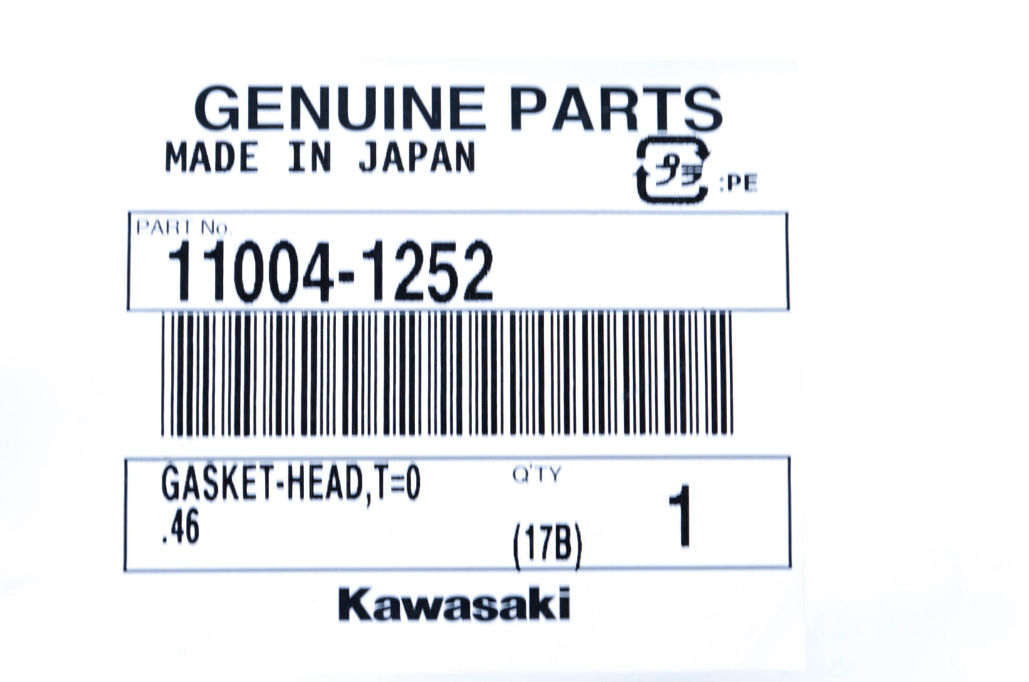 New OEM Kawasaki 11004-1252 Head Gasket NOS