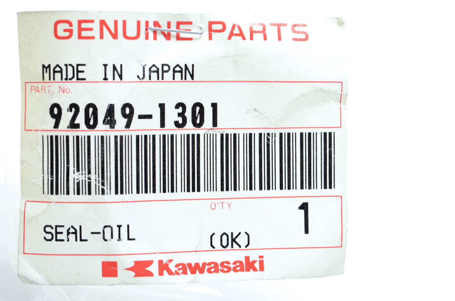 New OEM Kawasaki 92049-1301 Oil Seal NOS