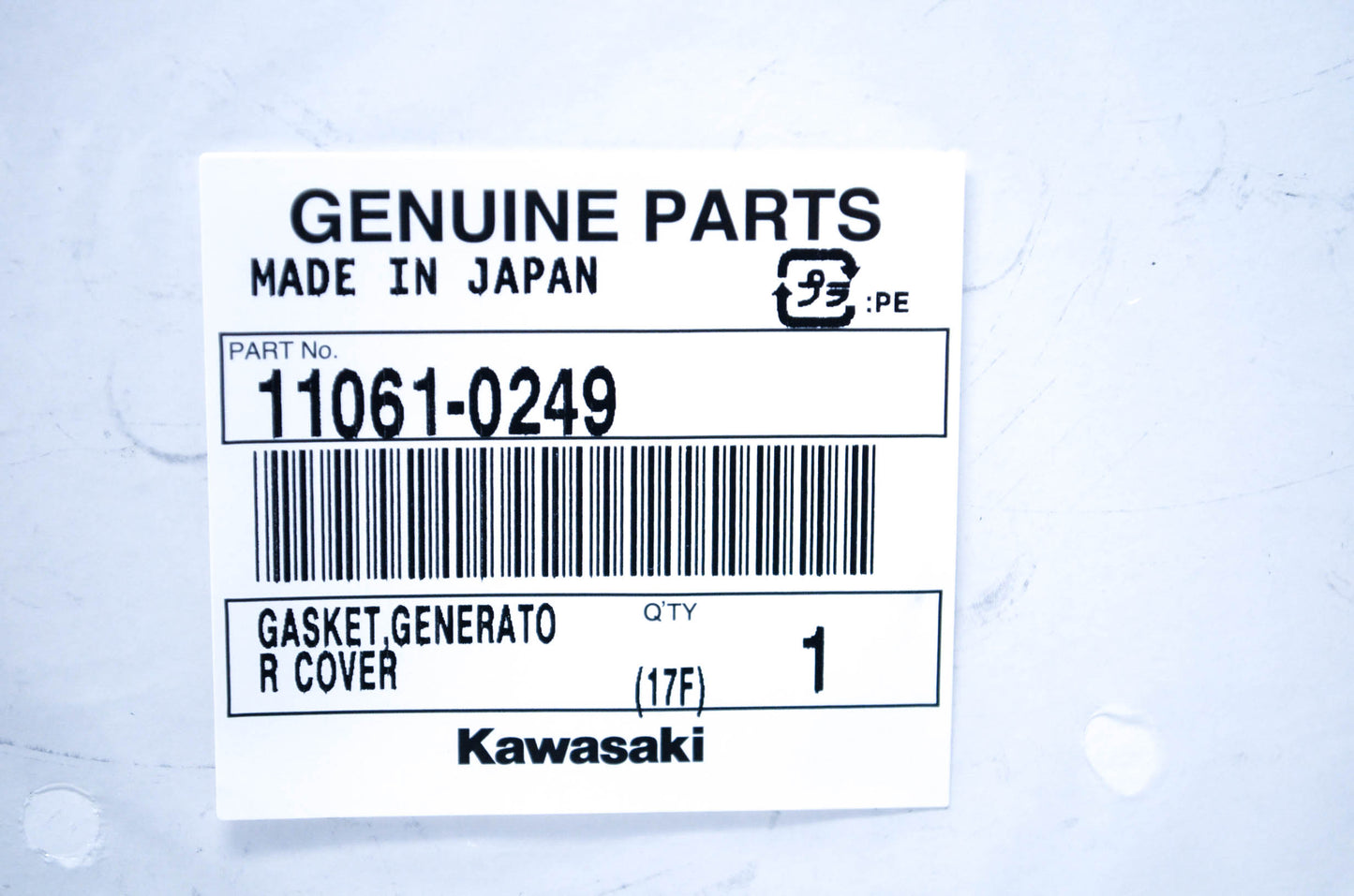 New OEM Kawasaki 11061-0249 Gemerator Cover Gasket NOS