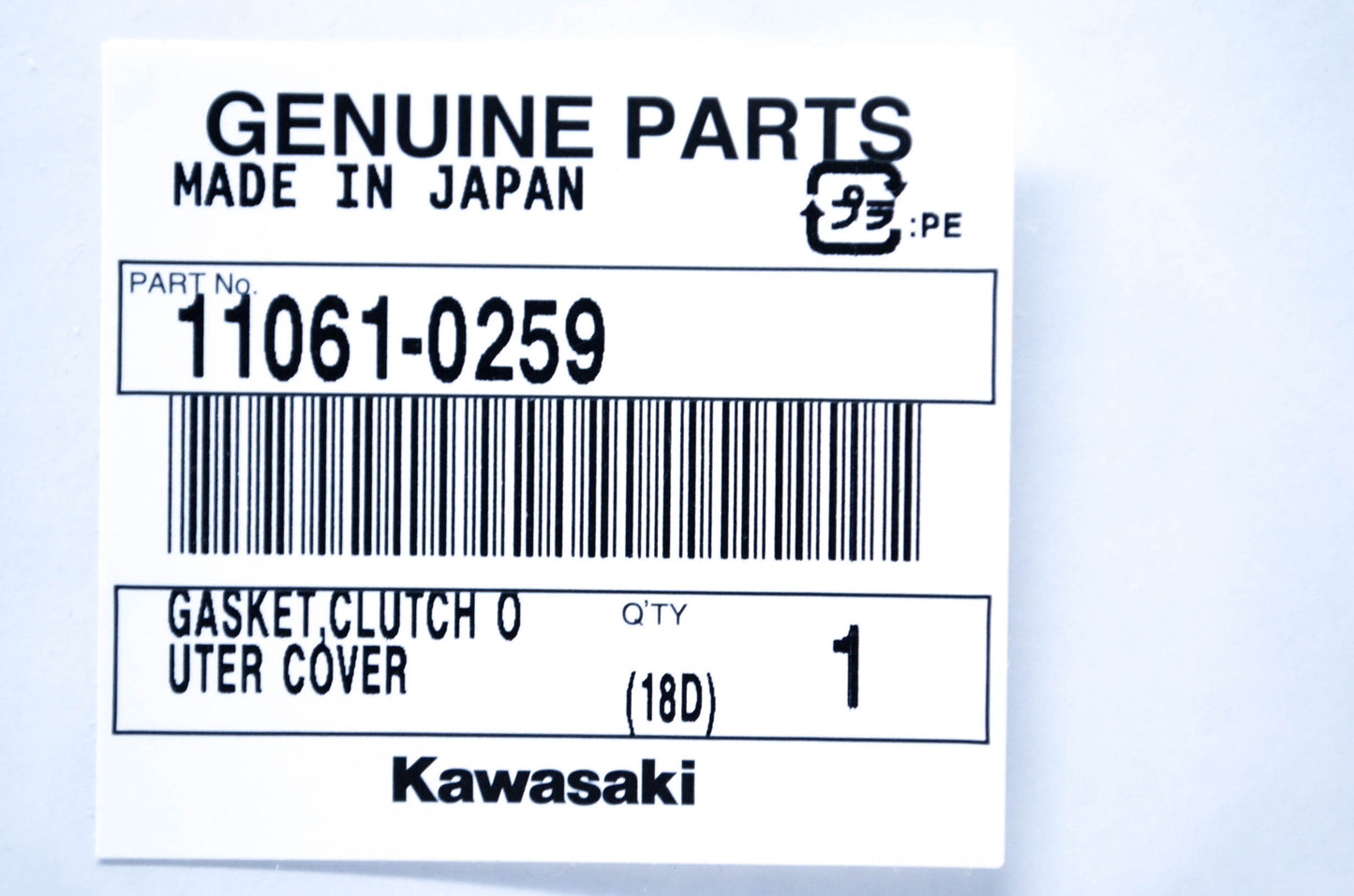 New OEM Kawasaki 11061-0259 Clutch Cover Gasket NOS