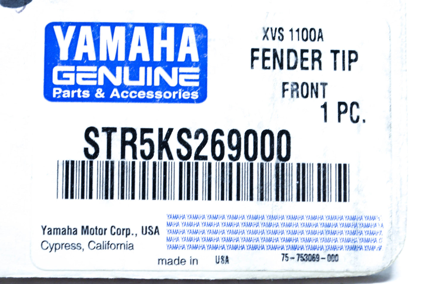 New OEM Yamaha STR-5KS26-90-00 Fender Tip NOS