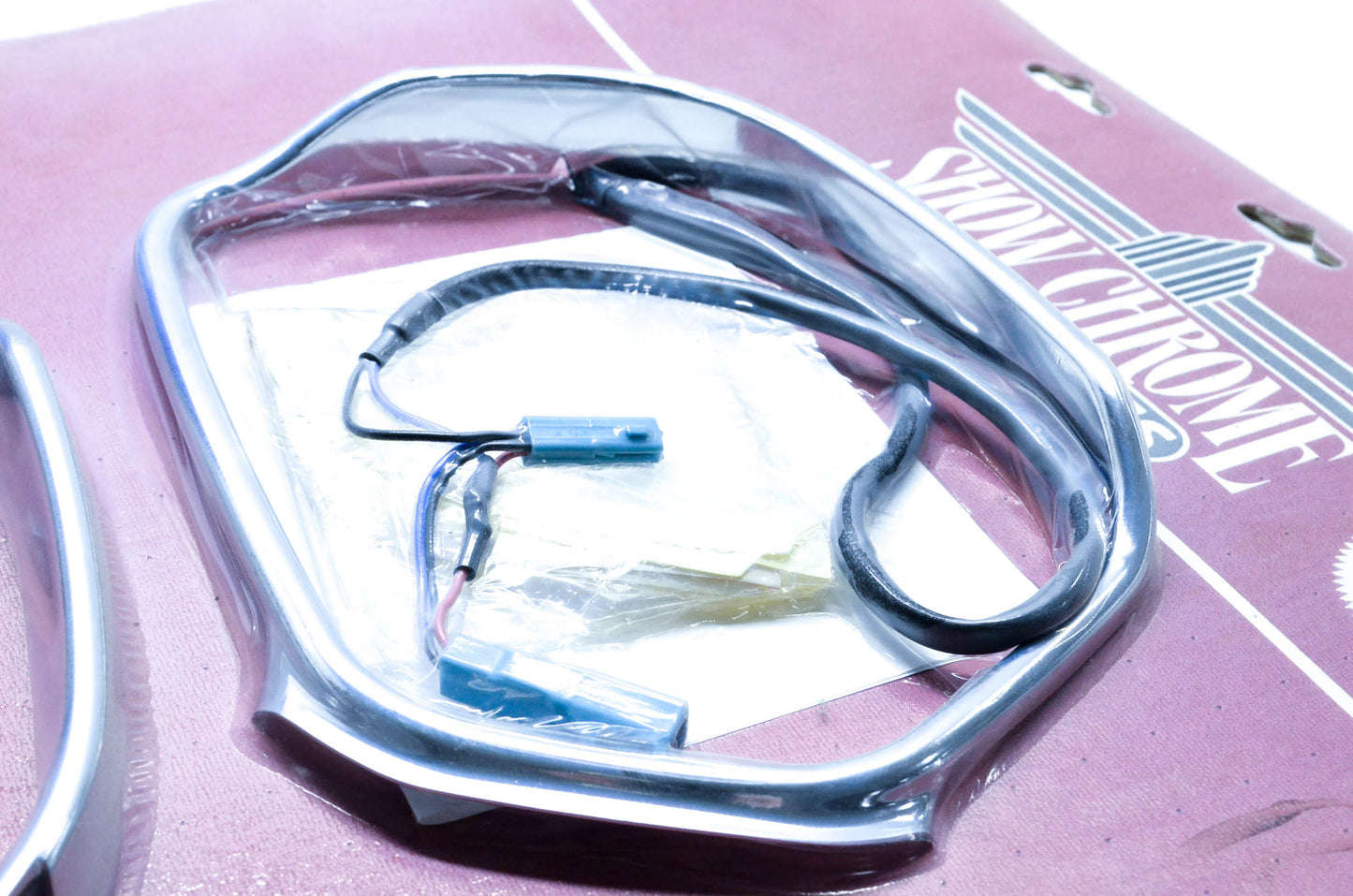 Show Chrome 52-755 Amber LED Mirror Trim Kit NOS
