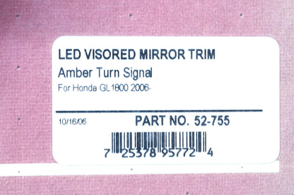 Show Chrome 52-755 Amber LED Mirror Trim Kit NOS