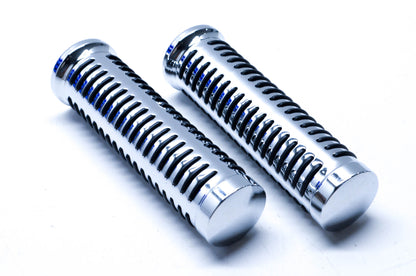 Show Chrome 17-361 Raised Ribbed Grips NOS
