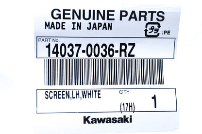 New OEM Kawasaki 14037-0036-RZ Left Hand Radiator Screen NOS