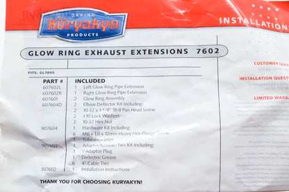 Kuryakyn 7602 Glow Ring Exhaust Extension Kit NOS