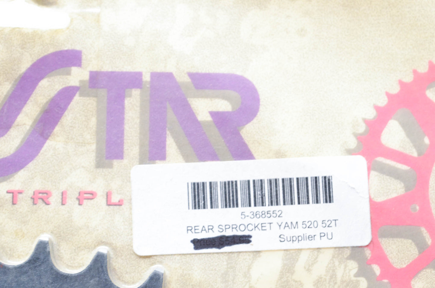 SunStar 5-368552, 7075-T6 Sprocket 52T NOS