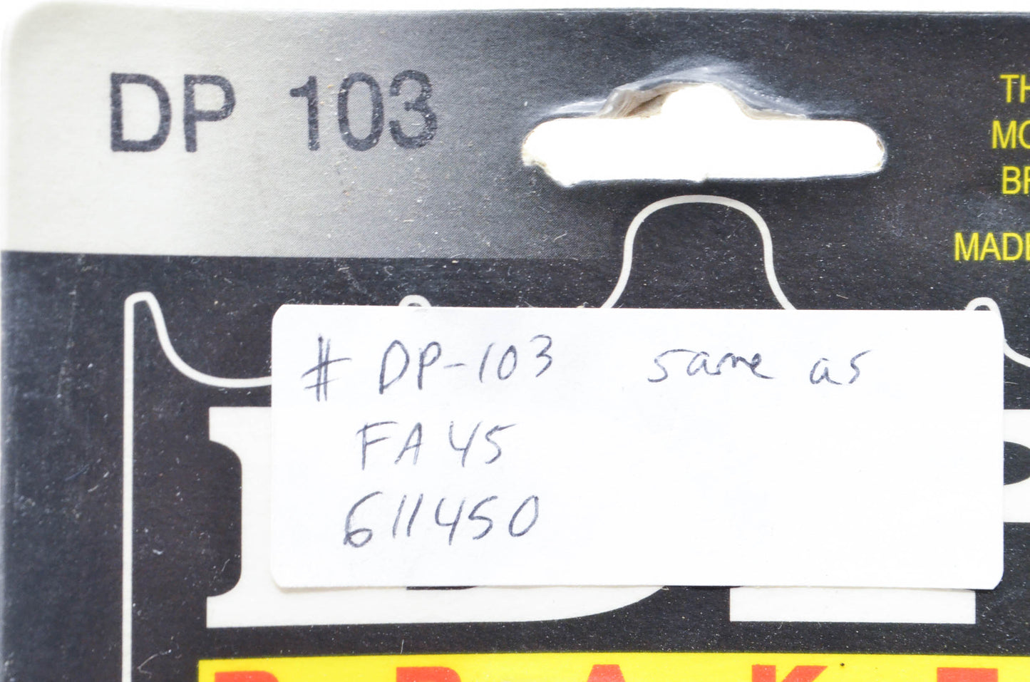 DP Brakes DP-103, 611450 Brake Pads NOS