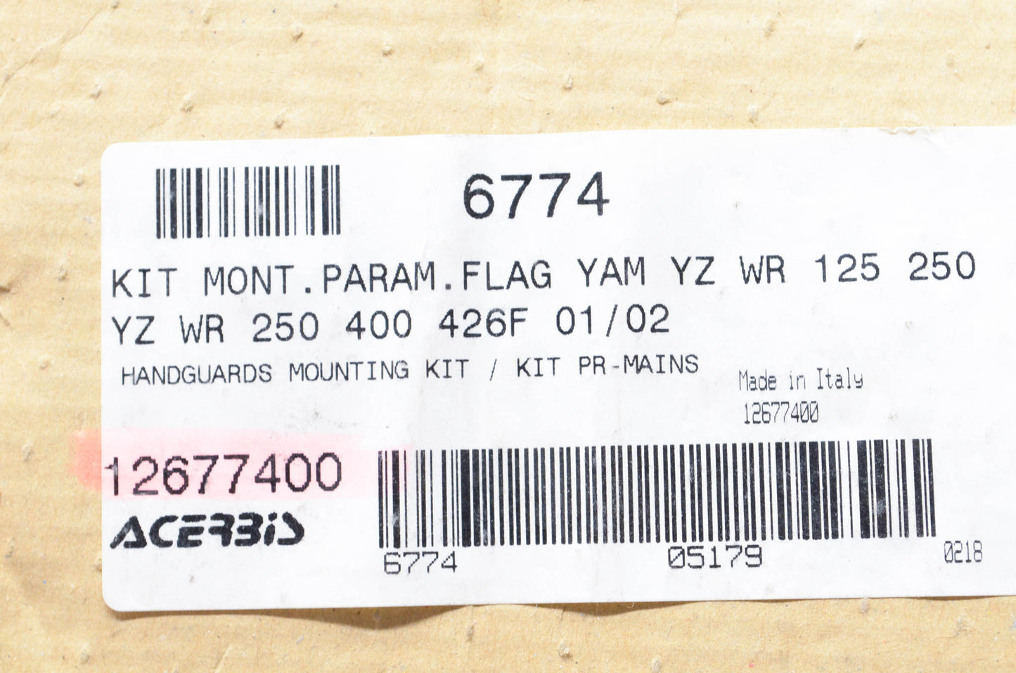 Acerbis 6774, 12677400 Flag Mount Kit NOS