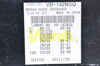 Vesrah VB-142NSQ Brake Shoe Kit NOS