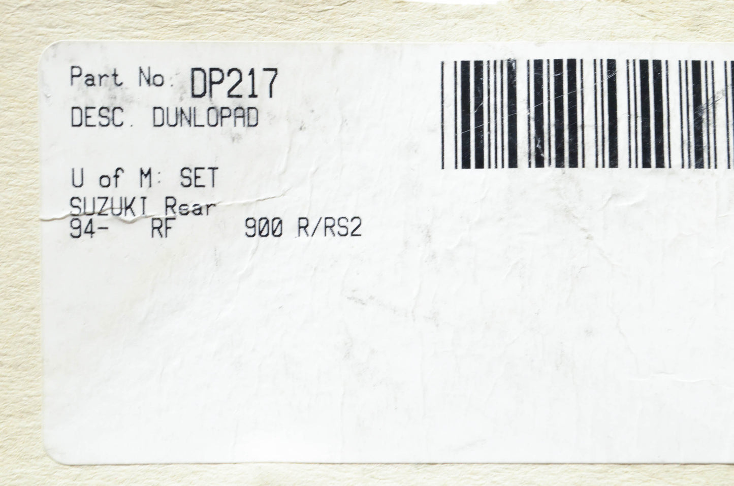 DP Brakes DP217 Brake Pad Kit NOS