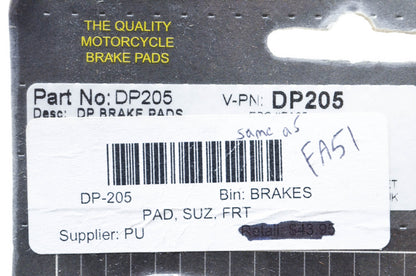 DP Brakes DP-205 Brake Pads NOS