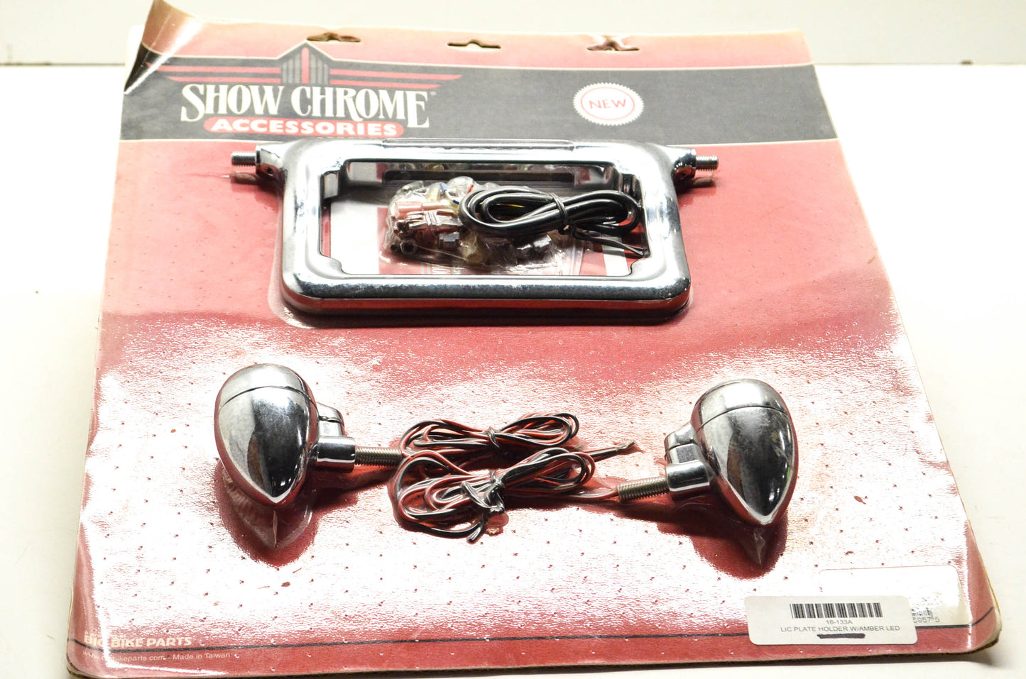 Show Chrome 16-133A License Plate Holder Kit NOS