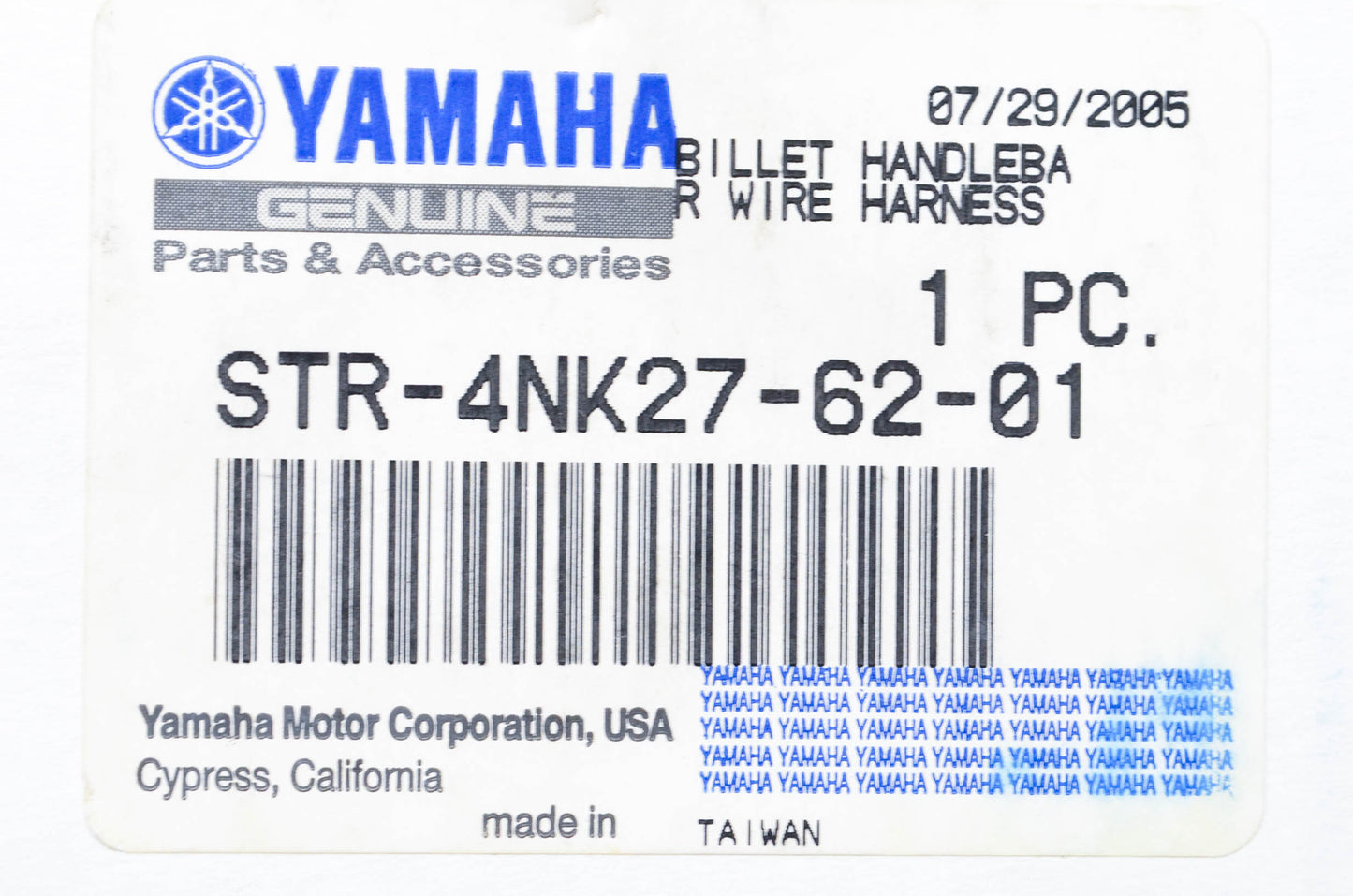 New OEM Yamaha STR-4NK27-62-01 Handlebar Billet NOS