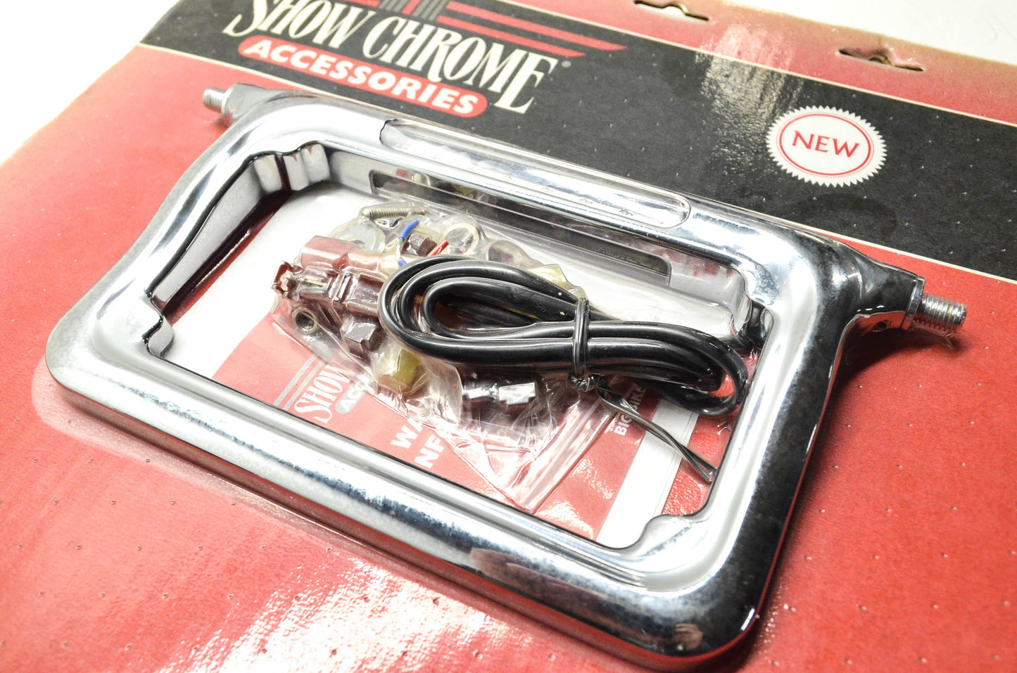 Show Chrome 16-133A License Plate Holder Kit NOS