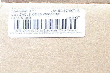 Parts Unlimited 0662-0171 Cable and Line Kit NOS