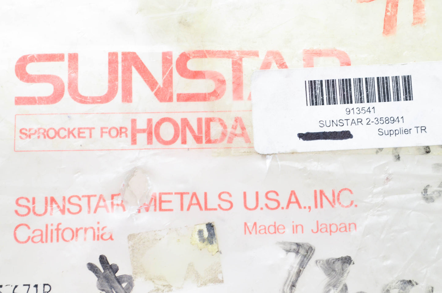 Sunstar 913541, H01-435-671R, 2-358941 Sprocket 41T NOS