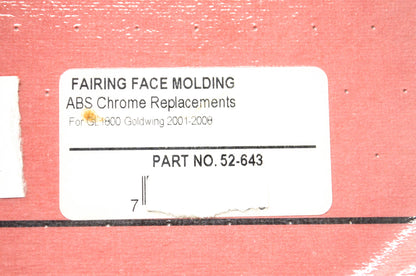 Show Chrome 52-643 Fairing Face Molding Kit NOS