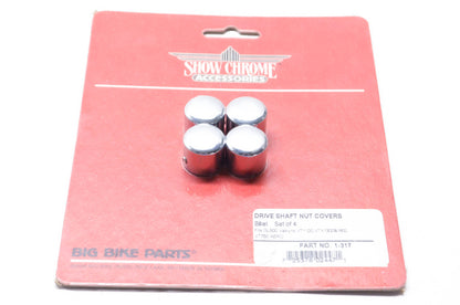 Show Chrome 1-317 Drive Shaft Nut Cover Kit NOS