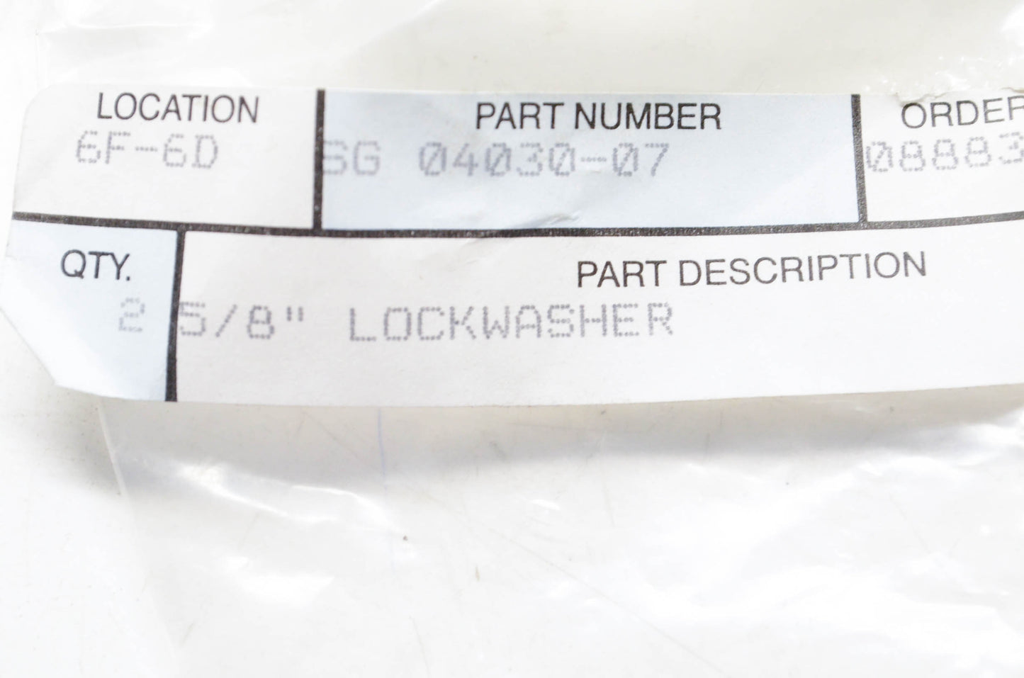 SCAG 04030-07 Lock Washers Qty 2 NOS