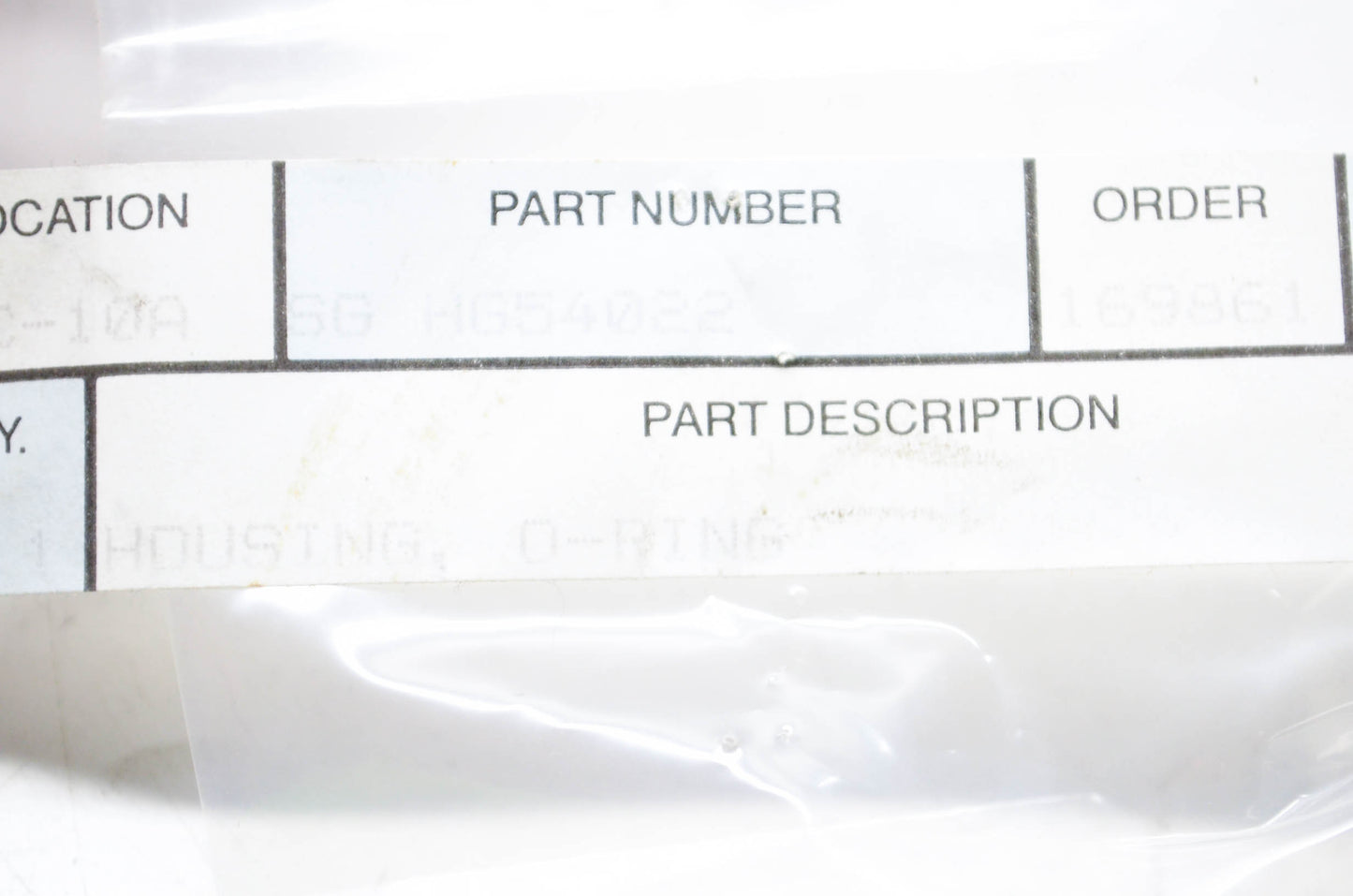 Cub Cadet SG HG54022, HG-54022 O Ring NOS
