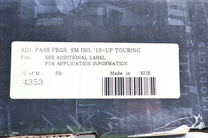 Kuryakyn 4353 Adjustable Passneger Footpeg Kit NOS