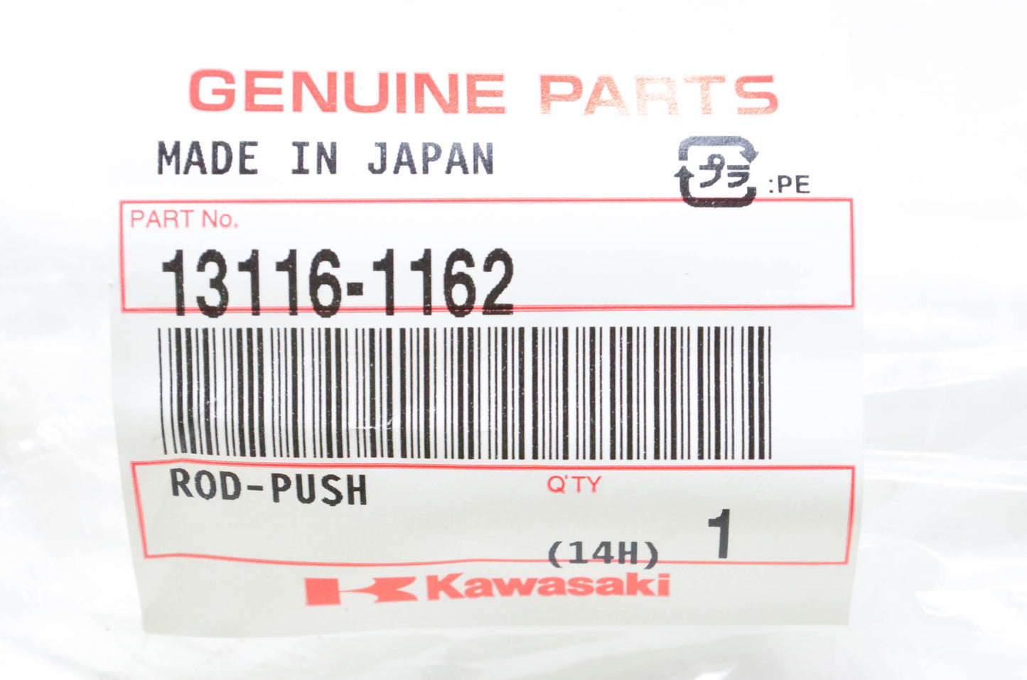 New OEM Kawasaki 131162-1162 Push Rod NOS