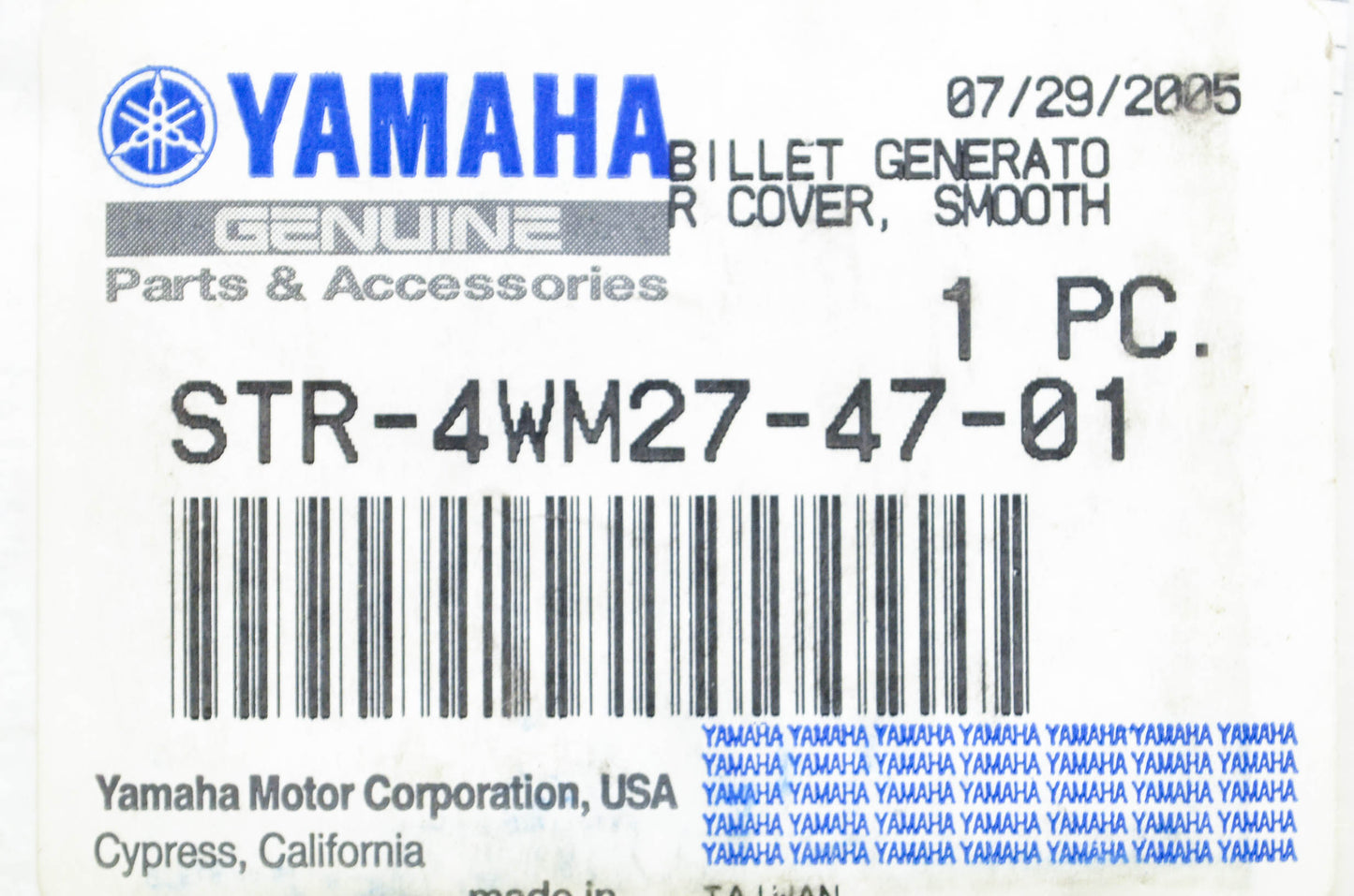 New OEM Yamaha STR-4WM27-47-01 Generator Cover Billet NOS
