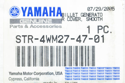 New OEM Yamaha STR-4WM27-47-01 Generator Cover Billet NOS
