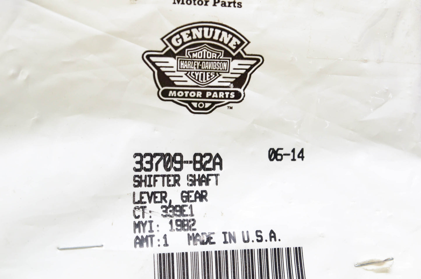 New OEM Harley-Davidson 33709-82A Shifter Shaft NOS