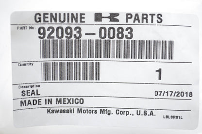 New OEM Kawasaki 92093-0083 Seal NOS