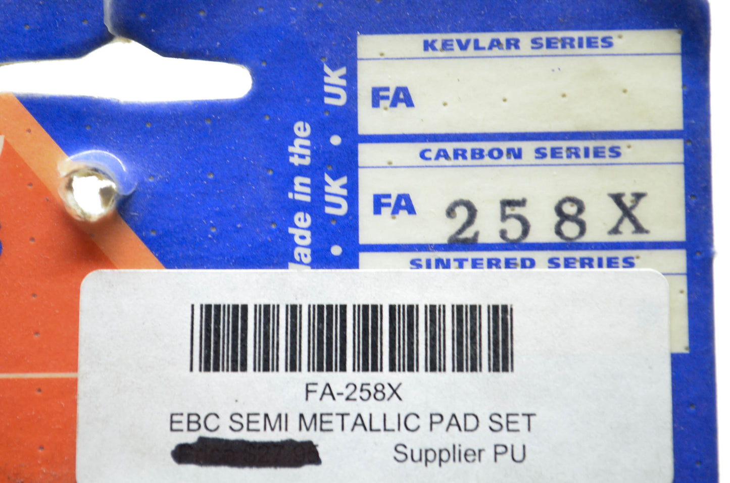 EBC Brakes FA-258X Semi Metallic Pad NOS