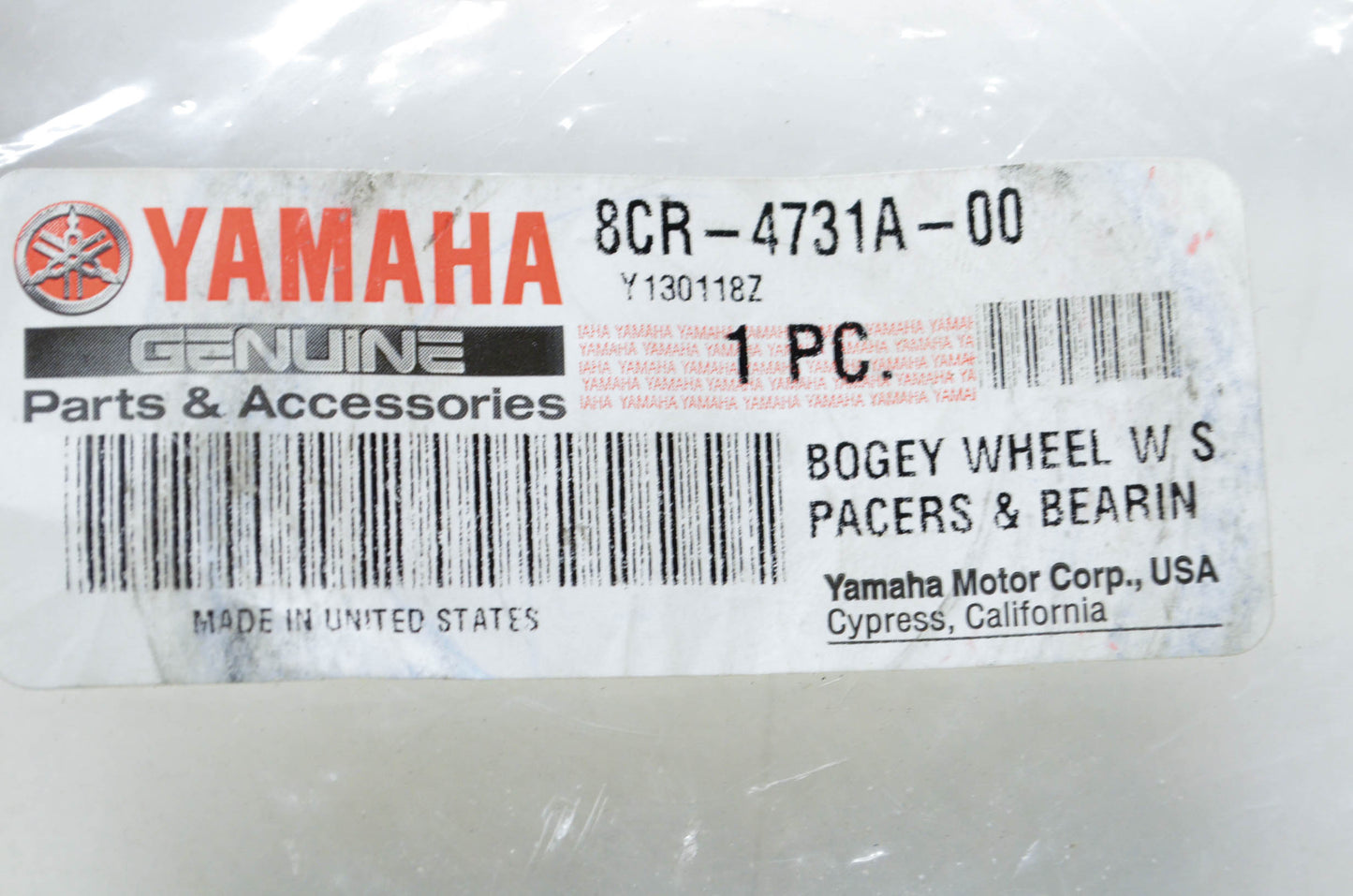 New OEM Yamaha 8CR-4731A-00 Bogey Wheel NOS